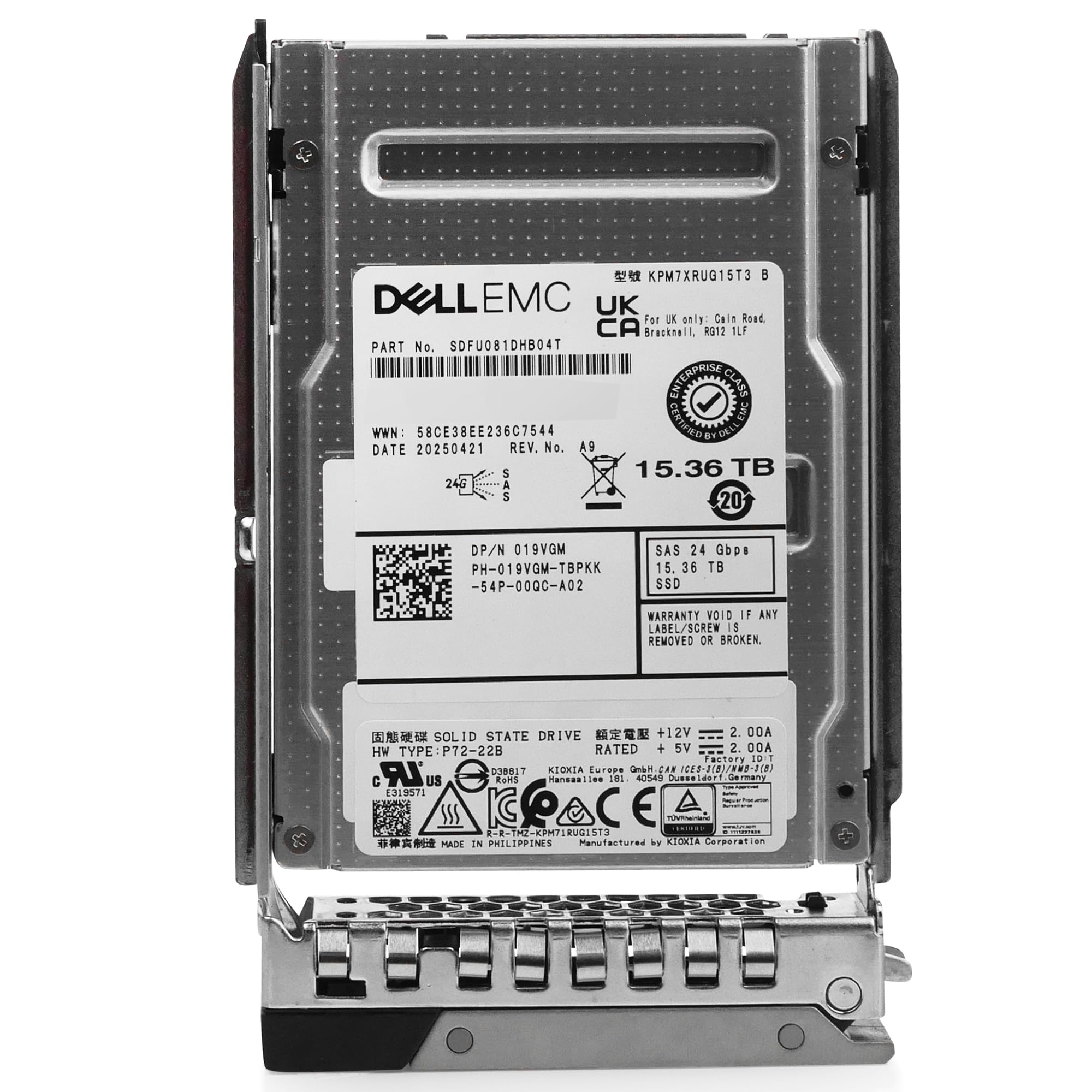 Amazon.com: Dell 019VGM 15.36TB 1 DWPD SAS-4 24Gb/s 3D TLC 2.5in
